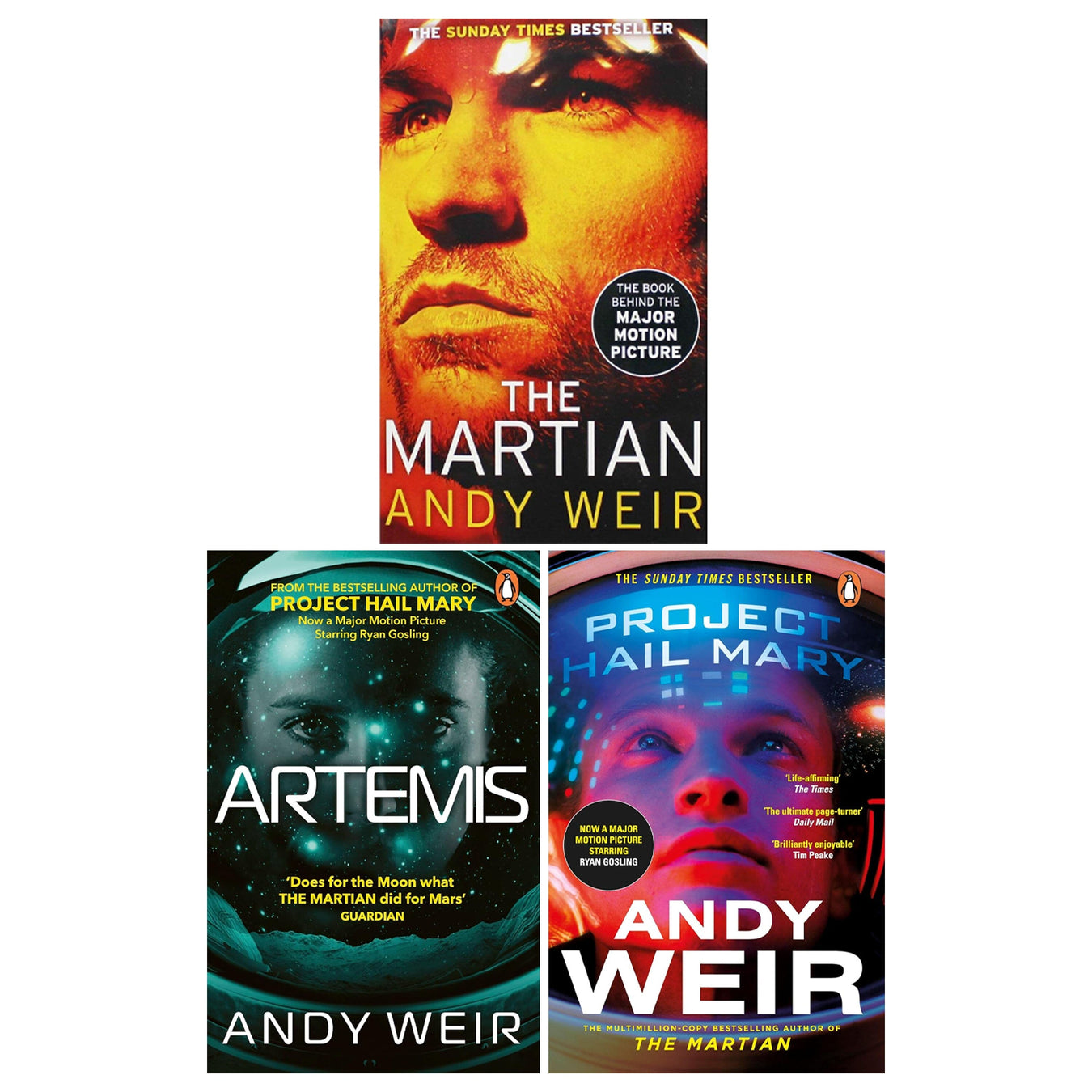 Project Hail Mary, The Martian & Artemis By Andy Weir 3 Books Collection Set - Fiction - Paperback Fiction Penguin Random House