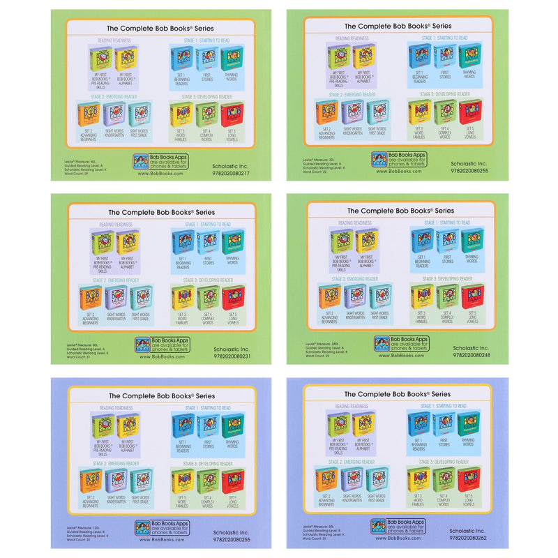 Bob Books: First Stories (Stage 1: Starting to read) 12 Books Collection Set By Scholastic - Ages 3-6 - Paperback 0-5 Scholastic
