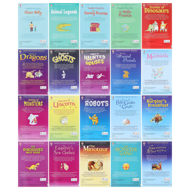 The Usborne Reading 40 Books Collection Box Set (with Free Audio Online) - Ages 5+ - Paperback 5-7 Usborne Publishing Ltd