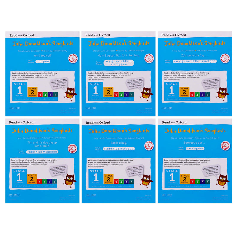 Julia Donaldson's Songbirds Phonics: Read with Oxford Stages 1-4 36 Books Collection Set - Ages 0-5 - Paperback 0-5 Oxford University Press