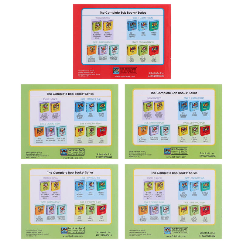 Bob Books: Rhyming Words (Stage 1: Starting To Read) 10 Books Collection Set By Scholastic - Ages 3-6 - Paperback 0-5 Scholastic