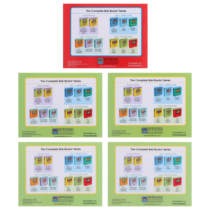 Bob Books: Rhyming Words (Stage 1: Starting To Read) 10 Books Collection Set By Scholastic - Ages 3-6 - Paperback 0-5 Scholastic