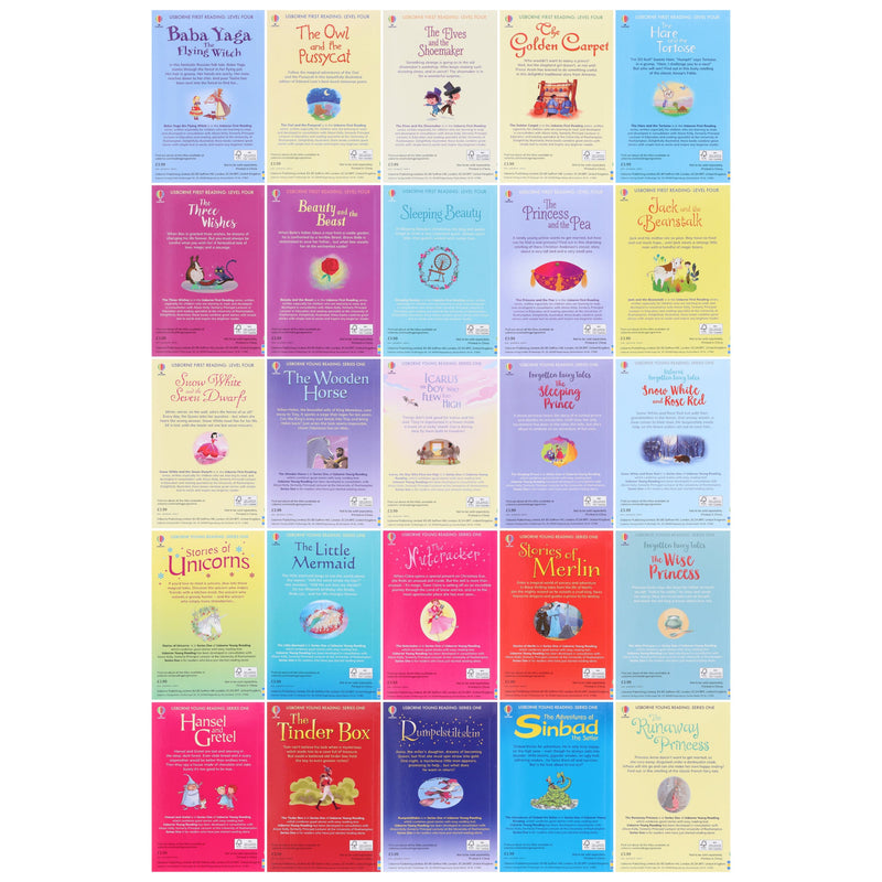 The Usborne Reading Collection 50 Books Box Set (with Free Audio Online) - Ages 5+ - Paperback 5-7 Usborne Publishing Ltd