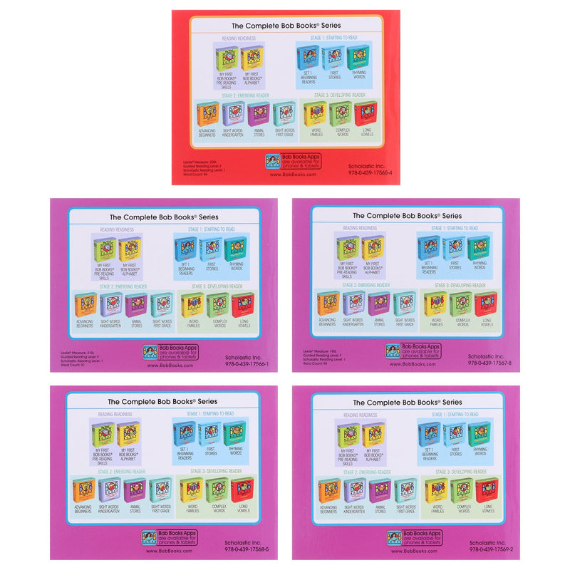 Bob Books Set 3: Word Families (Stage 3: Developing Reader) 10 Books Collection Set - Ages 4+ - Paperback 0-5 Scholastic