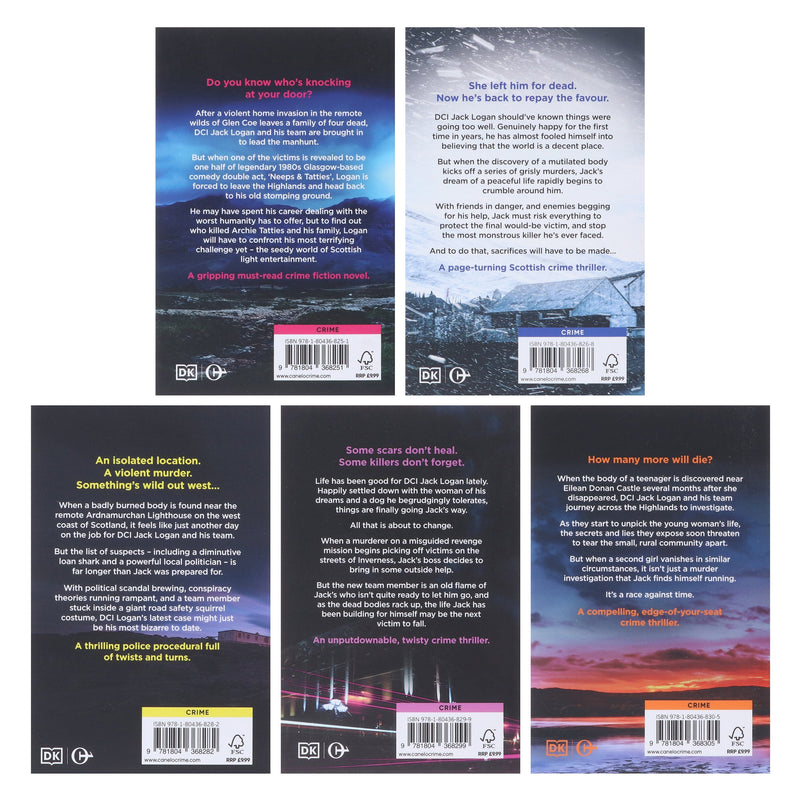 DCI Logan Crime Thrillers (Book 11-15) by JD Kirk 5 Books Collection Set - Fiction - Paperback Fiction Canelo