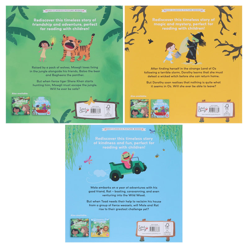 Easy Classics Collection Illustrated 3 Picture Books Set (Includes a Free Audiobook!) - Ages 3-5 - Paperback 3-5 Sweet Cherry Publishing