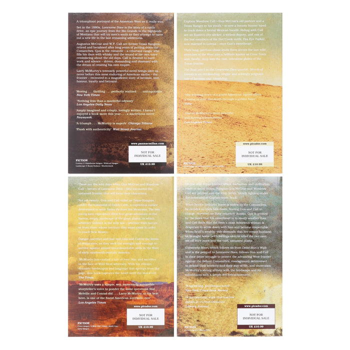 Lonesome Dove Series By Larry McMurtry 4 Books Collection - Fiction - Paperback Fiction Pan Macmillan
