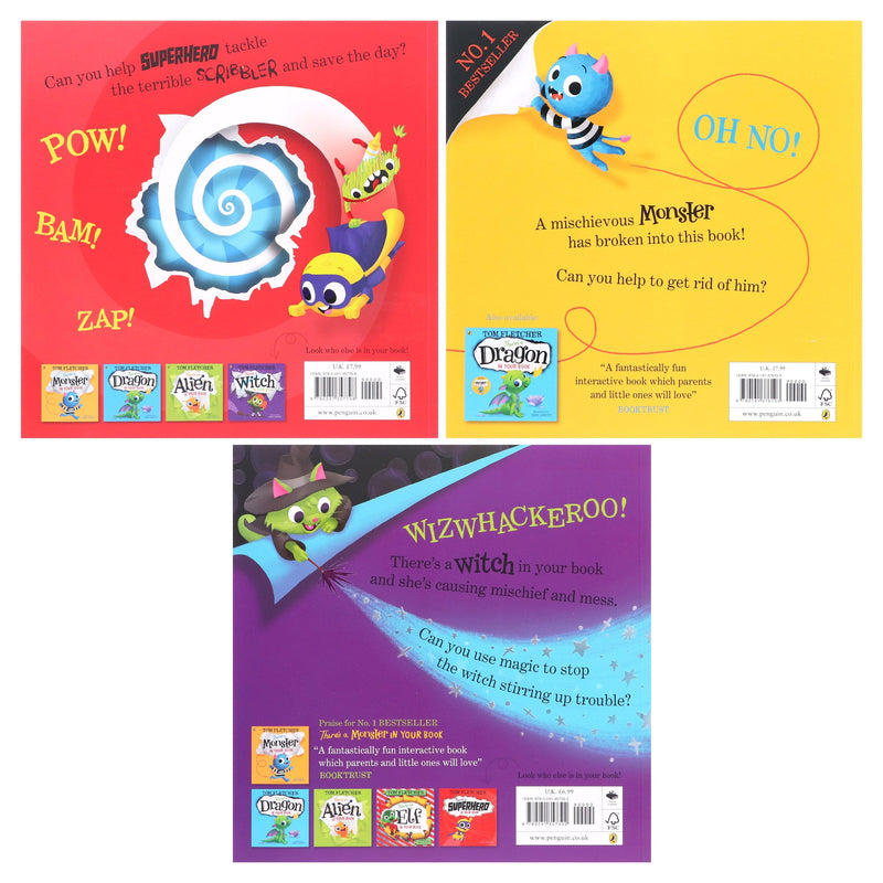 Who's In Your Book? Series By Tom Fletcher (Monster, Superhero & Witch) 3 Books Collection Set - Ages 2-5 - Paperback 0-5 Penguin