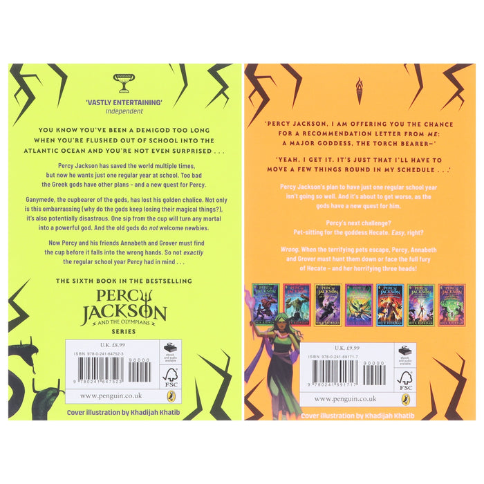 Percy Jackson And The Olympians Series (Book 6&7) by Rick Riordan 2 Books Collection Set - Ages 9+ - Paperback 9-14 Penguin Random House