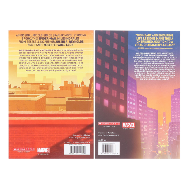 Miles Morales: A Spider-Man Graphic Novels by Justin A. Reynolds Illustrated 2 Books Collection Set - Ages 10+ - Paperback Graphic Novels Scholastic