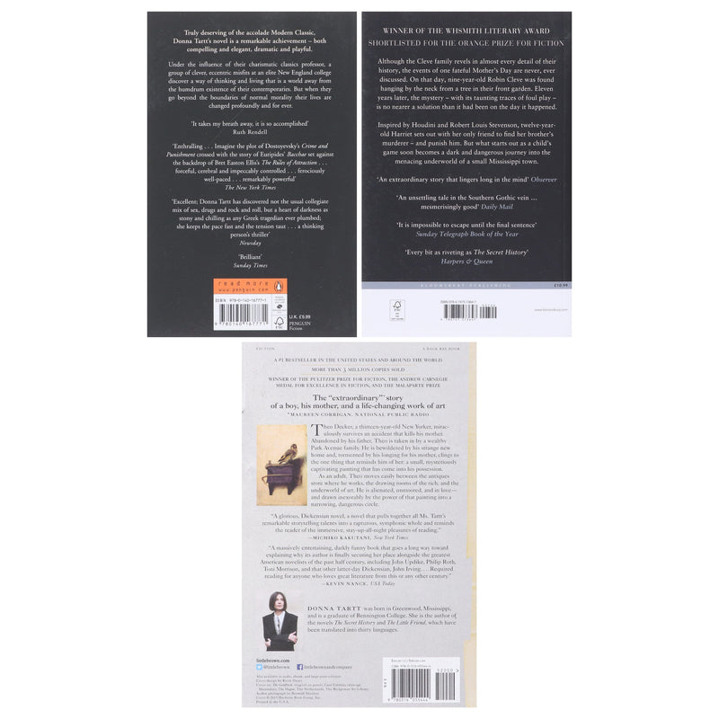 Donna Tartt 3 Books Collection Set - Fiction - Paperback Fiction Penguin Random House/Bloomsbury