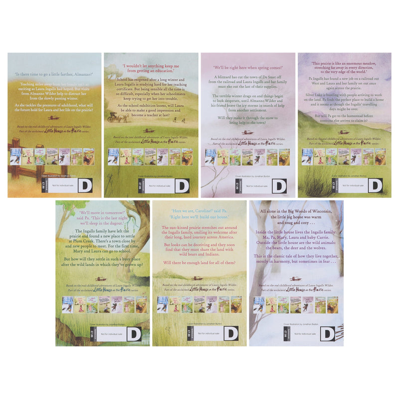 Little House on the Prairie by Laura Ingalls Wilder 7 Books Collection Set - Ages 8-12 - Paperback 9-14 HarperCollins Publishers