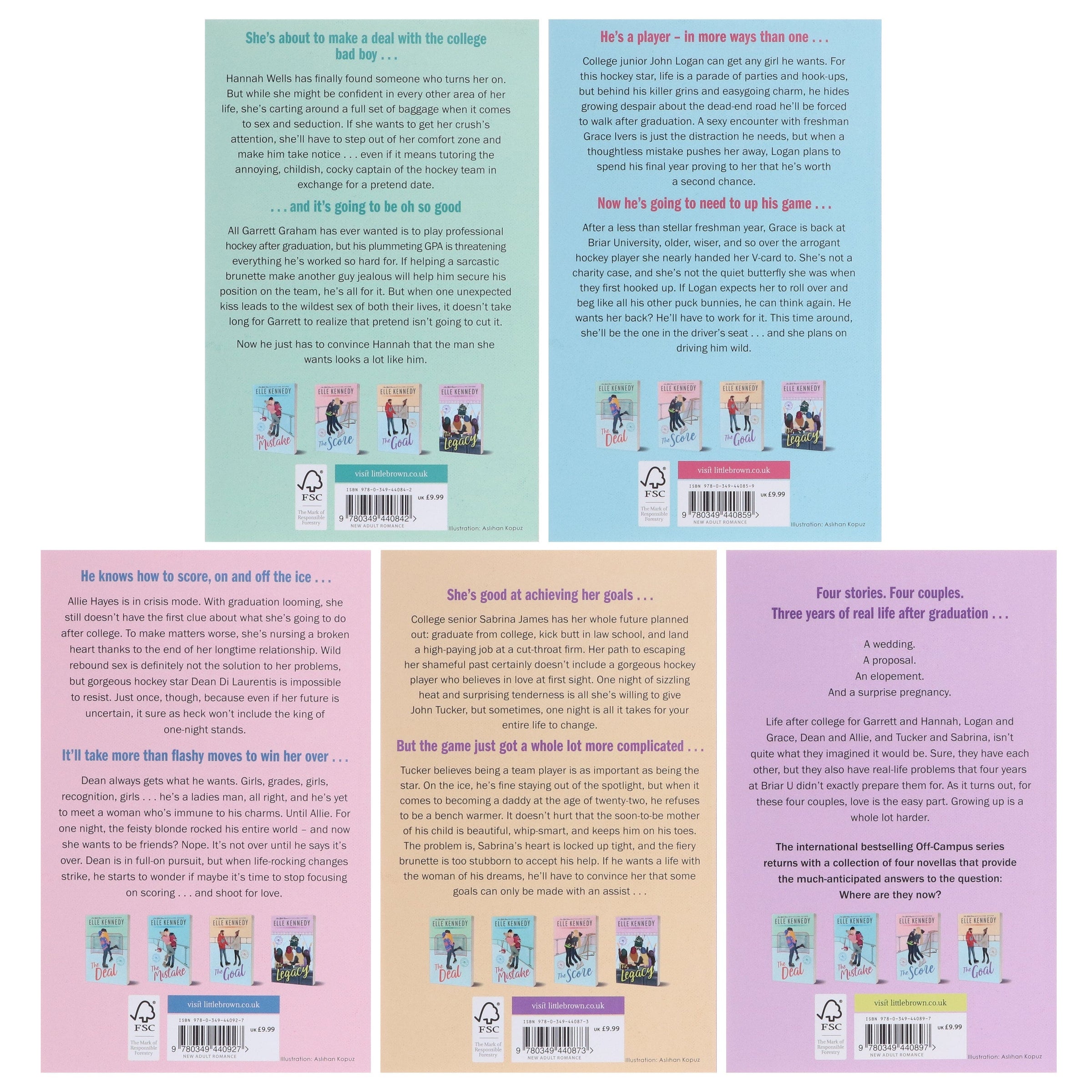 Off-Campus Series By Elle Kennedy 5 Books Collection Set - Fiction - P ...