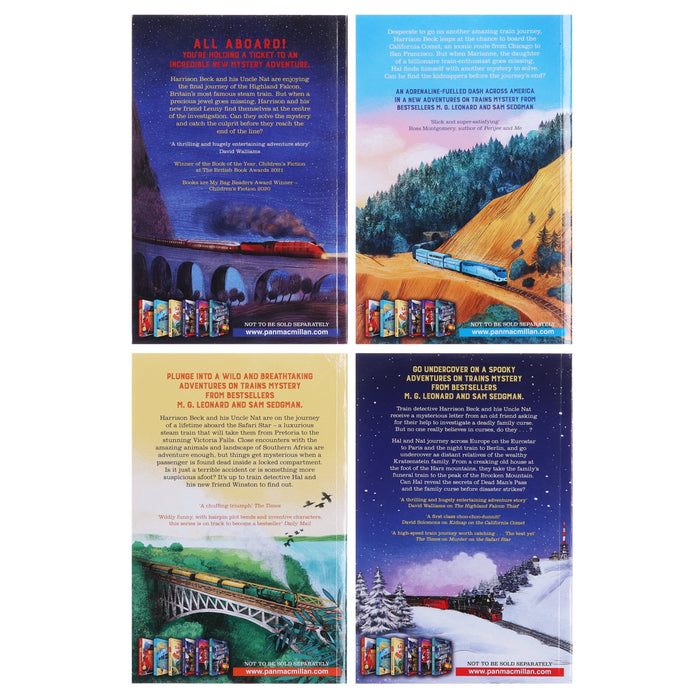 Adventures on Trains By M. G. Leonard & Sam Sedgman 4 Books Collection Set - Ages 9-11 - Paperback 9-14 Pan Macmillan