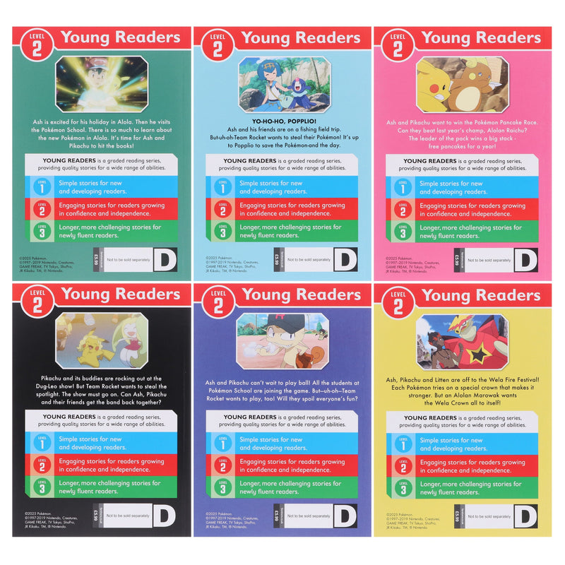 Pokémon: The Alola Collection Young Readers Level 2 6 Picture Books Box Set - Ages 4-8 - Paperback 5-7 HarperCollins Publishers