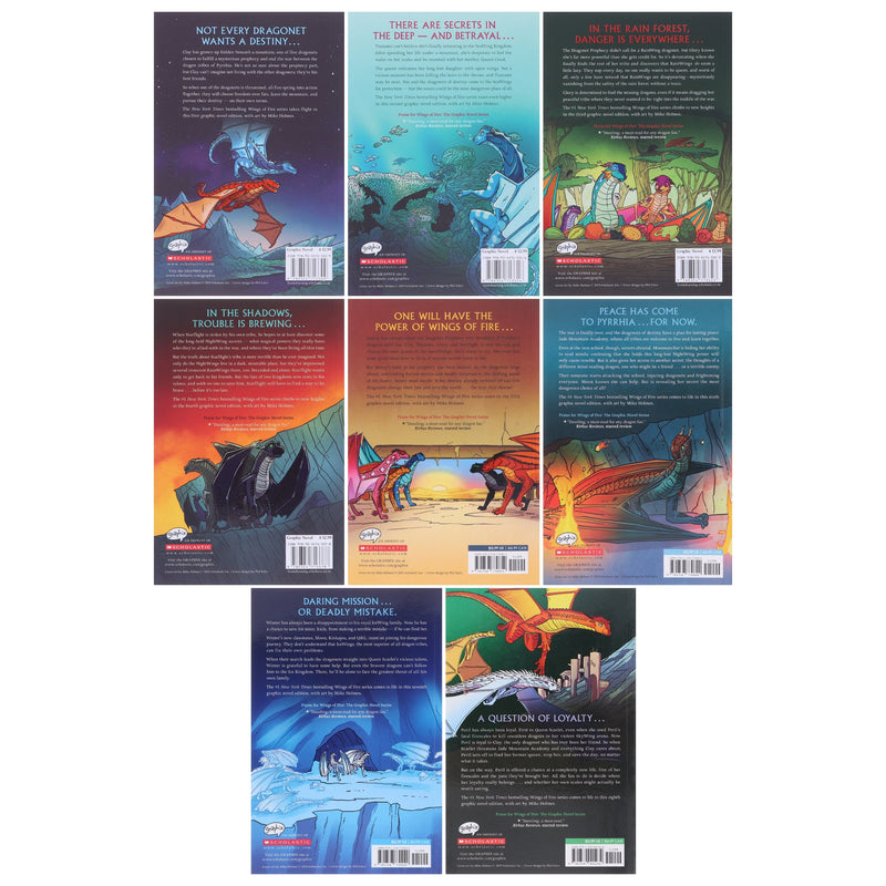 Wings of Fire The Graphix Novels By Tui T. Sutherland: 8 Books Collection Set - Ages 8-12 - Paperback 9-14 Scholastic