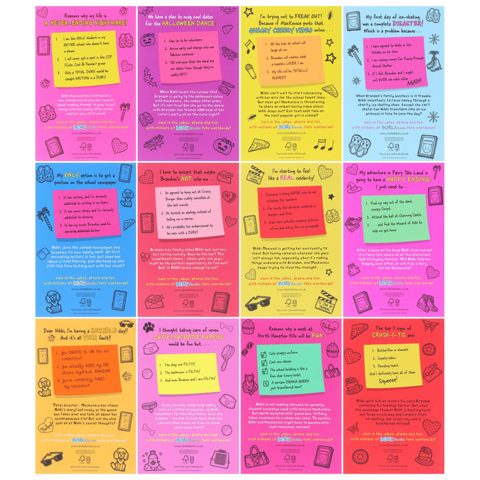 Dork Diaries Series (Vol. 1-12) By Rachel Renee Russell 12 Books Collection Set- Ages 9-14 - Paperback 9-14 Simon & Schuster