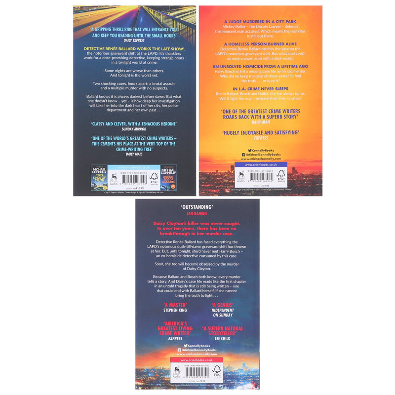 A Ballard and Bosch Thriller by Michael Connelly 3 Books Collection Set - Fiction - Paperback Fiction Hachette