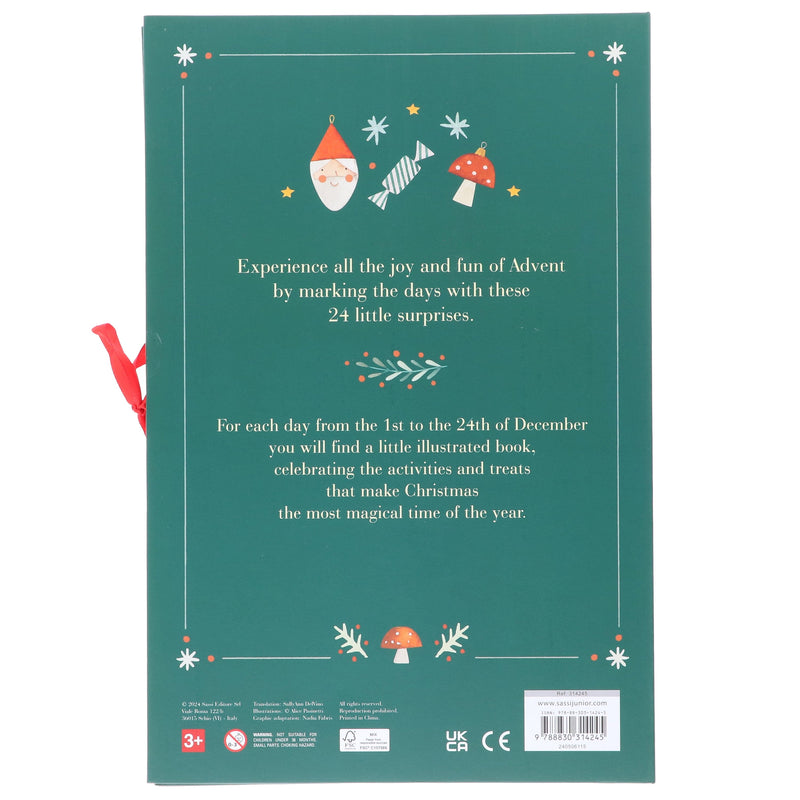 Advent Calendar by Alice Pasinetti 24 Little Books to Count down to Christmas - Ages 3+ - Hardback 3-5 Sassi