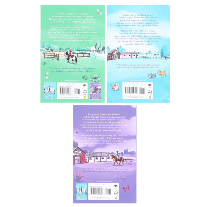 The Starlight Stables Gang Series by Esme Higgs & Jo Cotterill Illustrated 3 Books Collection Set - Ages 8-12 - Paperback 9-14 Penguin Random House