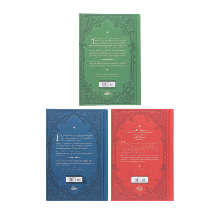 Harry Potter MinaLima Edition (Illustrated) by J.K. Rowling 3 Books Collection Set - Ages 7-11 - Hardback 7-9 Bloomsbury Publishing PLC