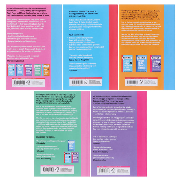 How to Talk Series 5 Books Set By Adele Faber & Elaine Mazlish - Non Fiction - Paperback Non-Fiction Bonnier Books Ltd