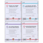 CGP KS2 (Year 5) 10-Minute Weekly Workouts Collection 4 Books Set - Ages 7-11 - Paperback 7-9 Coordination Group Publications Ltd (CGP)