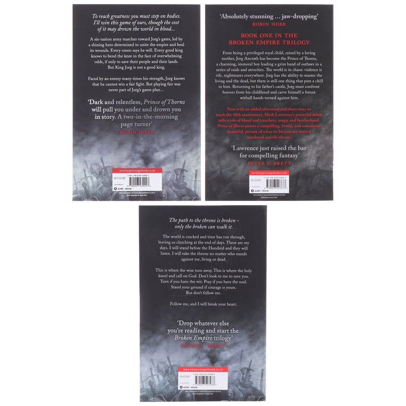 The Broken Empire Series By Mark Lawrence 3 Books Collection Set - Fiction - Paperback Fiction HarperCollins Publishers