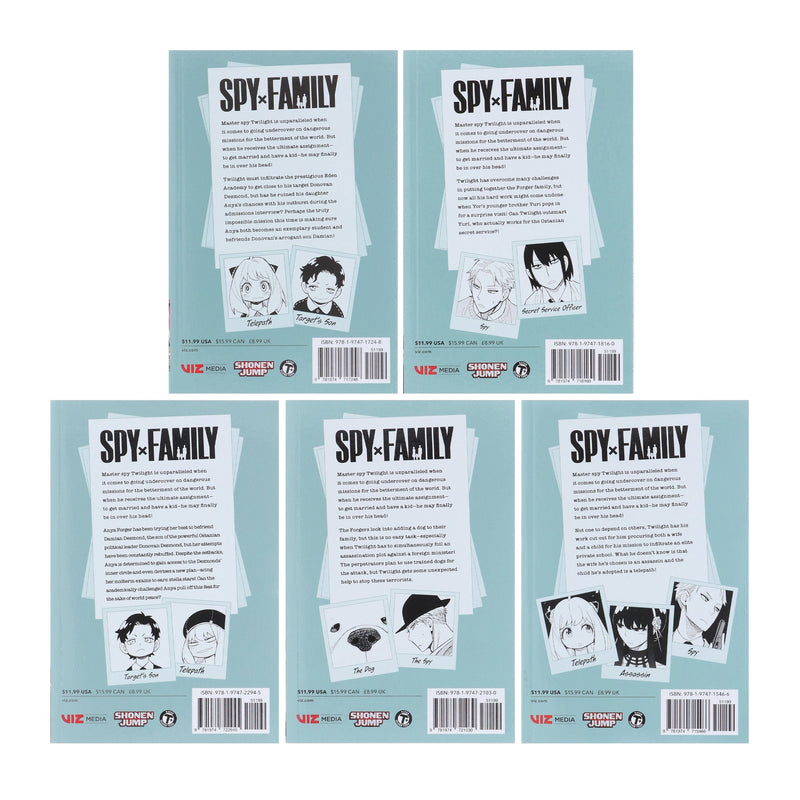 Spy x Family (Vol 1-5) by Tatsuya Endo 5 Books Collection Set - Manga - Paperback Graphic Novels Viz Media, LLC