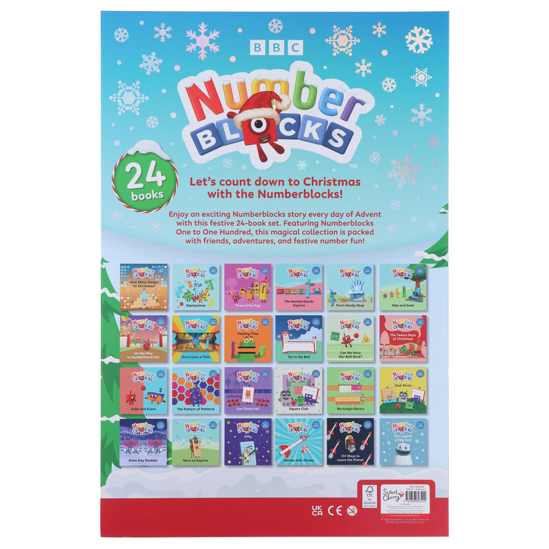 Numberblocks Advent Calendar - Countdown to Christmas 24 Story Books Collection (With sing-along Christmas song!) - Ages 3+ - Hardback 3-5 Sweet Cherry Publishing