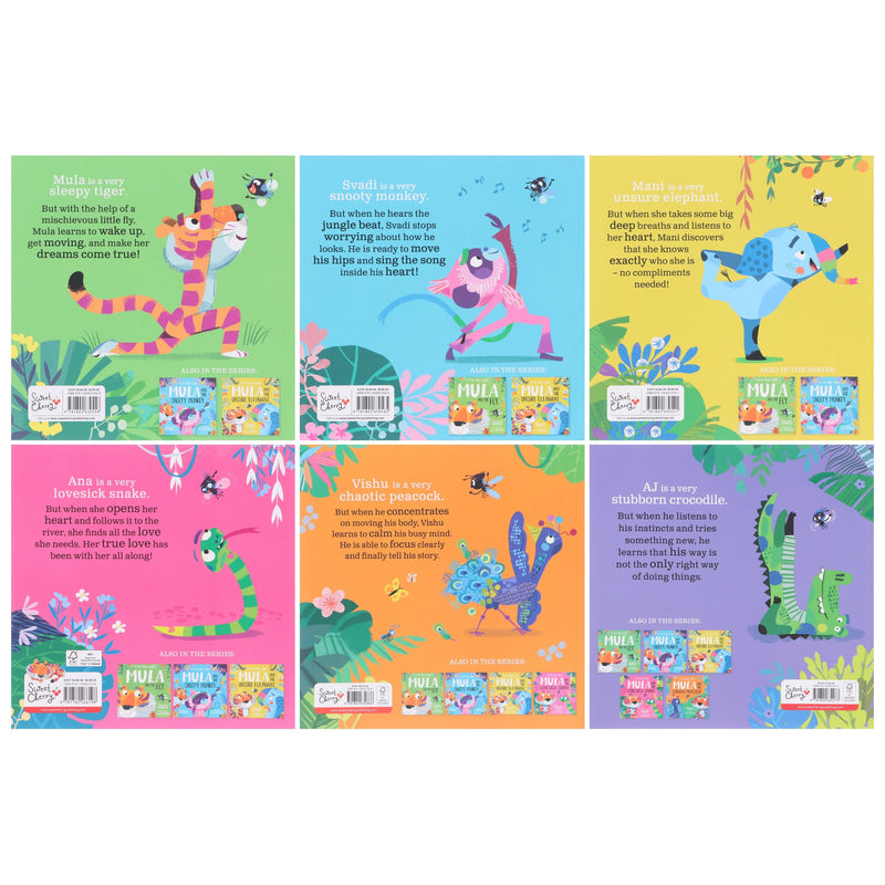 Mula and the Fly Animal Fun Yoga Stories 6 Picture Books Collection Set - Ages 3-6 - Paperback 3-5 Sweet Cherry Publishing