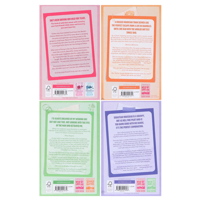 Rose Hill Series By Elsie Silver (Wild Love, Wild Eyes, Wild Side & Wild Card) 4 Books Collection Set - Fiction - Paperback Fiction Hachette