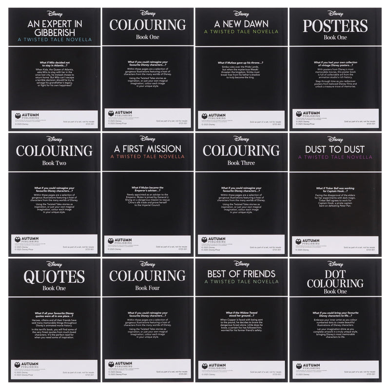 Disney: Advent Calendar Twisted Tales With 24 Books Box Set Including Twisted Story Content - Ages 12-16 - Paperback Young Adult Autumn Publishing