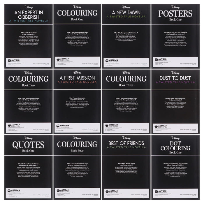 Disney: Advent Calendar Twisted Tales With 24 Books Box Set Including Twisted Story Content - Ages 12-16 - Paperback Young Adult Autumn Publishing