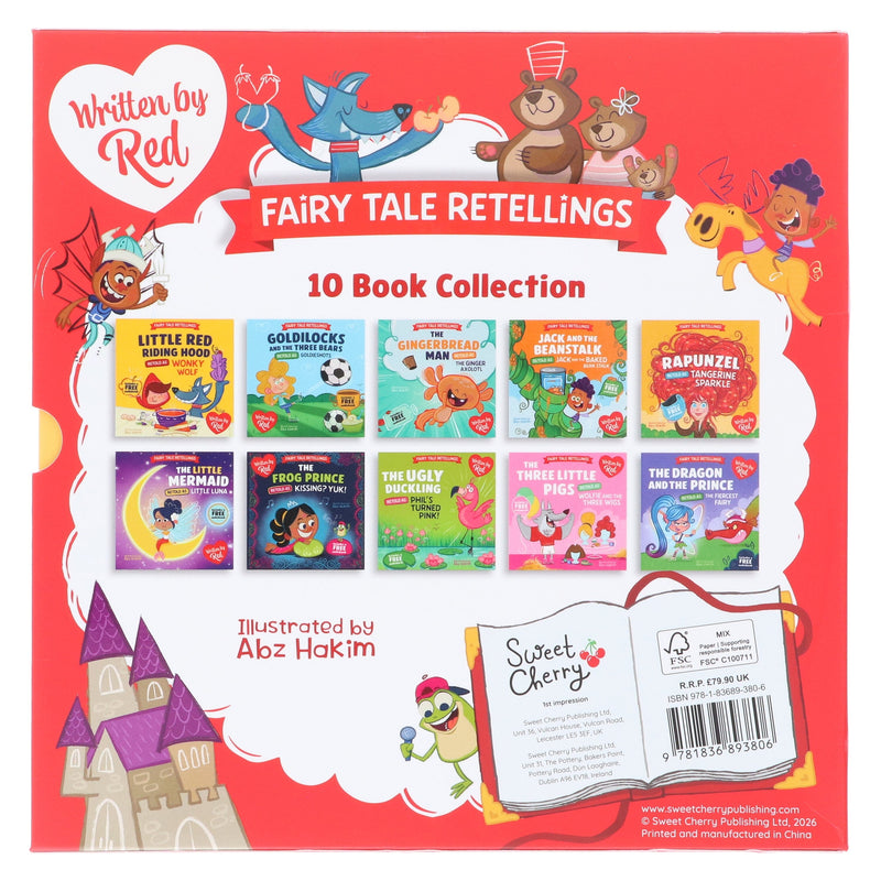Fairytale Retellings 10 Picture Books Collection Box Set By Red - Ages 7-9 - Paperback (Includes 10 Free Audiobook!) 7-9 Sweet Cherry Publishing