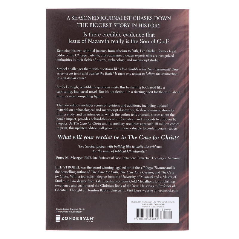 The Case for Christ: A Journalist's Personal Investigation of the Evidence for Jesus by Lee Strobel - Non Fiction - Paperback Non-Fiction Zondervan