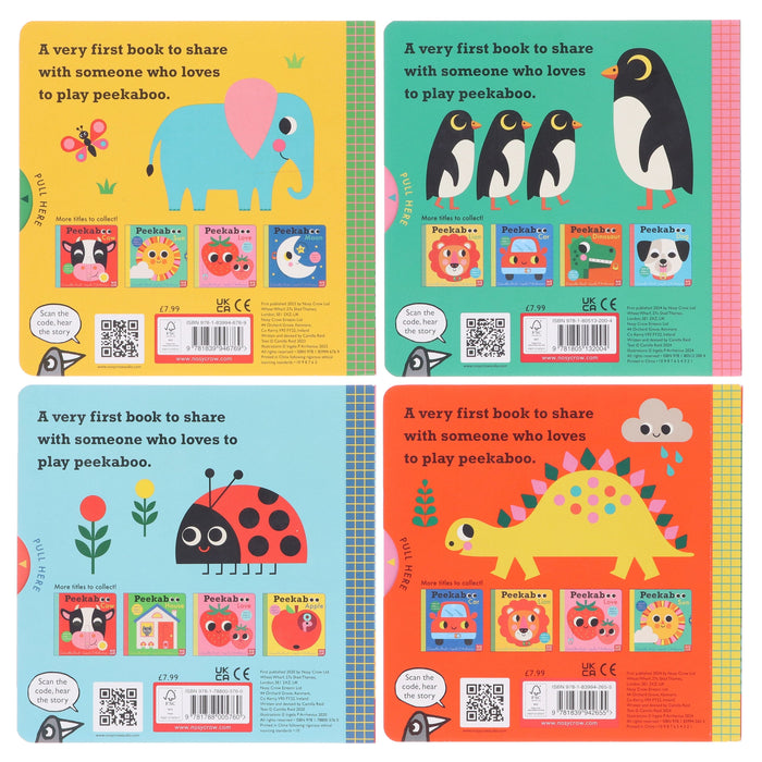 Peekaboo: Lion, Zoo, Bear & Dinosaur by Camilla Reid Illustrated 4 Books Collection Set - Ages 0-5 - Board Book 0-5 Nosy Crow Ltd