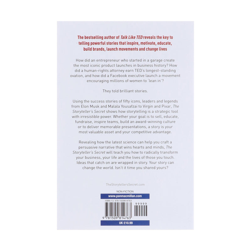 The Storyteller's Secret: How TED Speakers and Inspirational Leaders Turn Their Passion into Performance by Carmine Gallo - Non Fiction - Paperback Non-Fiction Pan Macmillan