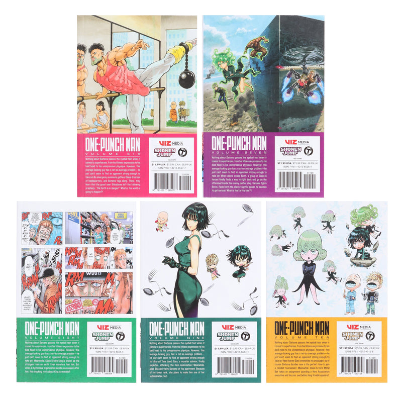 One-Punch Man Series (Vol 6-10) by ONE & Yusuke Murata 5 Books Collection Set - Manga - Paperback Graphic Novels Viz Media, LLC