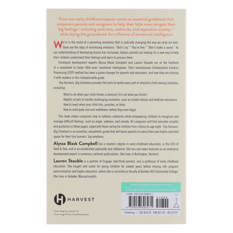 Tiny Humans, Big Emotions: How to Navigate Tantrums, Meltdowns, and Defiance to Raise Emotionally Intelligent Children - Non Fiction - Paperback Non-Fiction Harvest