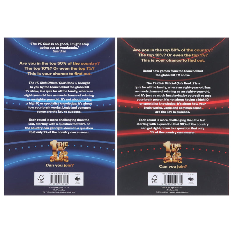 The 1% Club Official Quiz (Book 1&2) by BBC Studios 2 Books Collection Set - Non Fiction - Paperback Non-Fiction Penguin Random House
