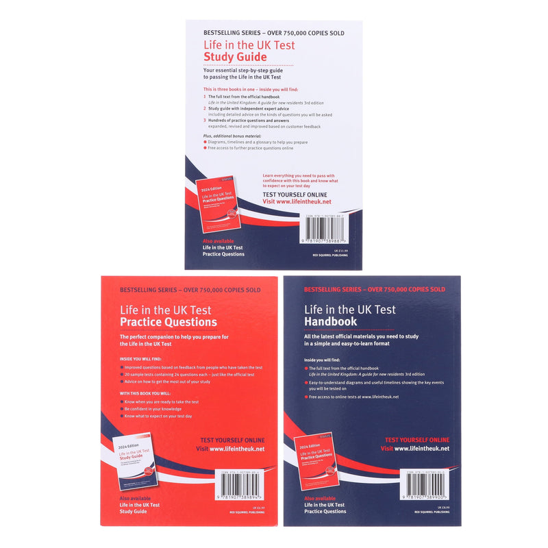 Life in the UK Test 2024 By Henry Dillon and Alastair Smith 3 Books Collection Set - Non Fiction - Paperback Non-Fiction Red Squirrel Publishing