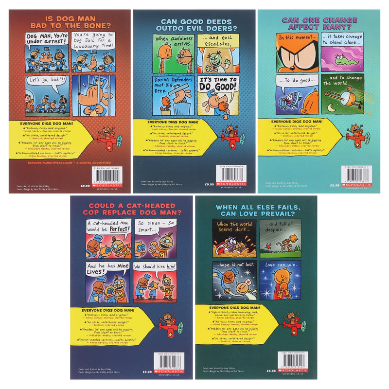 Dog Man 6-10: The Supa Buddies Mega Collection by Dav Pilkey 5 Books Collection Set - Ages 6-12 - Paperback Graphic Novels Scholastic