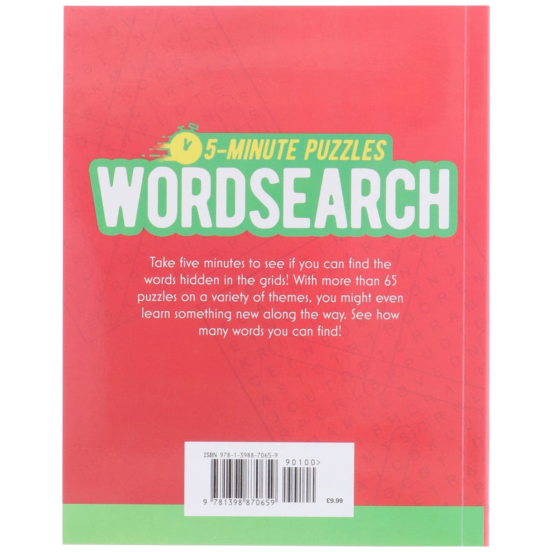5-Minute Puzzles Wordsearch (includes ball-point pen): Over 65 Puzzles by Eric Saunders - Non Fiction - Paperback Non-Fiction Arcturus Publishing Ltd