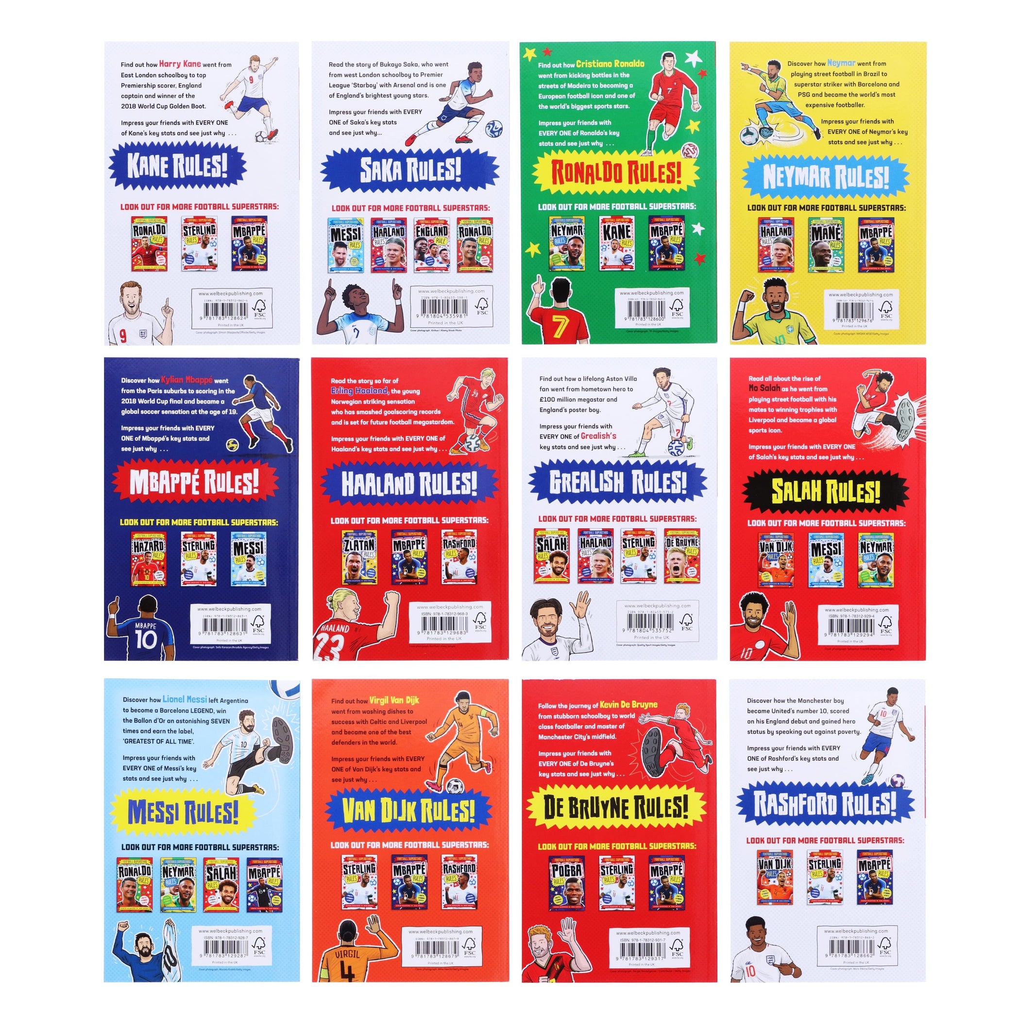 Football Superstars 12 Books Collection Set By Simon Mugford & Dan Gre ...