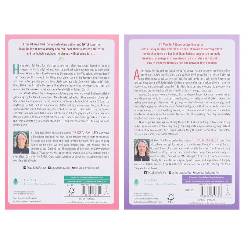 Vine Mess Series By Tessa Bailey 2 Books Collection Set - Fiction - Paperback Fiction HarperCollins Publishers