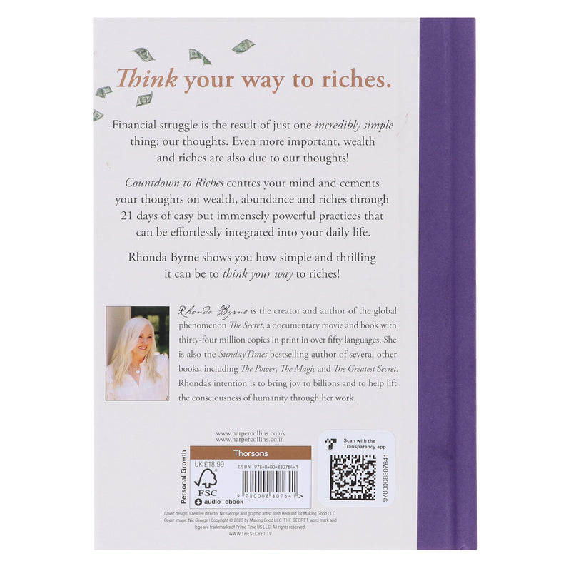 Countdown to Riches: 21 Days of Wealth-Attracting Habits by Rhonda Byrne - Non Fiction - Hardback Non-Fiction HarperCollins Publishers