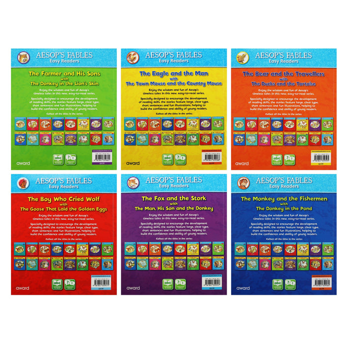 Aesop's Fables Easy Readers By Val Biro 6 Books Collection Set - Ages 4+ - Paperback 5-7 Award Publications Ltd