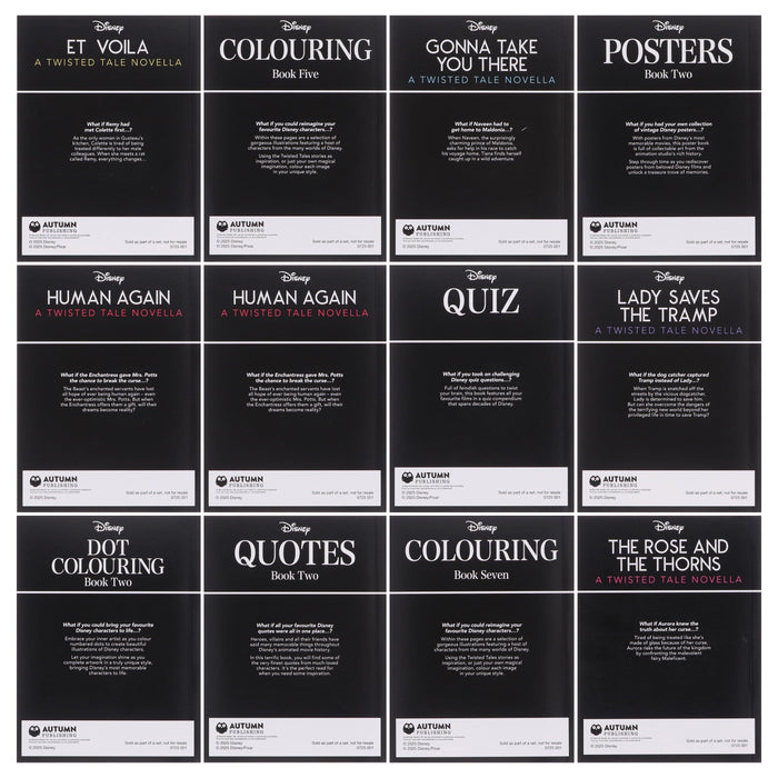 Disney: Advent Calendar Twisted Tales With 24 Books Box Set Including Twisted Story Content - Ages 12-16 - Paperback Young Adult Autumn Publishing