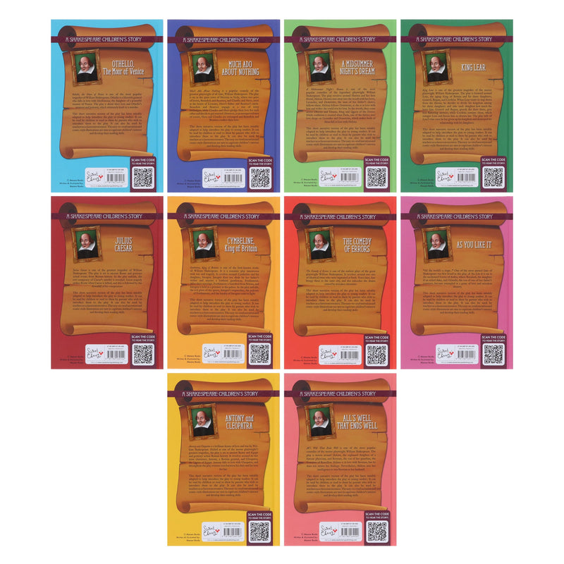 20 Shakespeare Easy Classics Childrens Stories The Complete Collection - Includes FREE (QR codes) - Age 7+ - Hardback 7-9 Sweet Cherry Publishing
